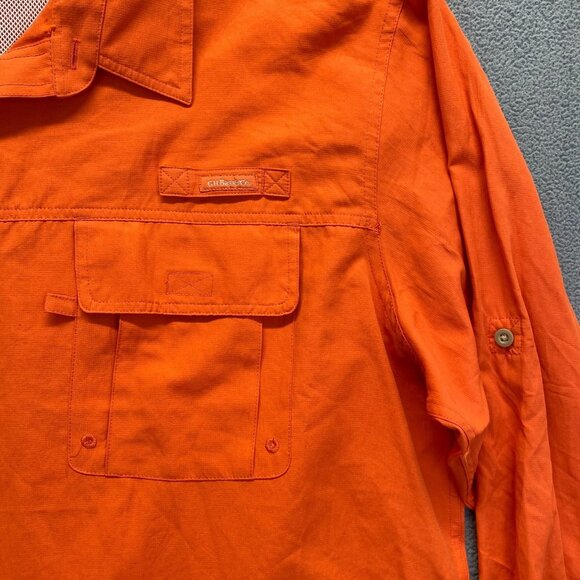 GH Bass & Co Explorer Men's Size XXL Orange Pocketed Fishing Shirt Long Sleeve. - Picture 10 of 12